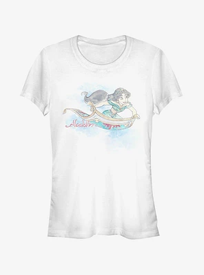 Disney Aladdin Jasmine Watercolor Carpet Ride Girls T-Shirt