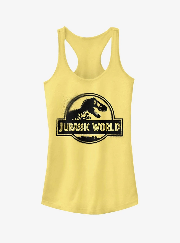 Jurassic World Fallen Kingdom Spray Paint Print Logo Girls Tank