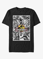 Grayscale Comic Print T-Shirt