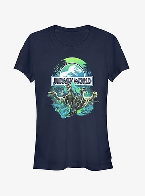 Dinosaur Nature Scene Girls T-Shirt
