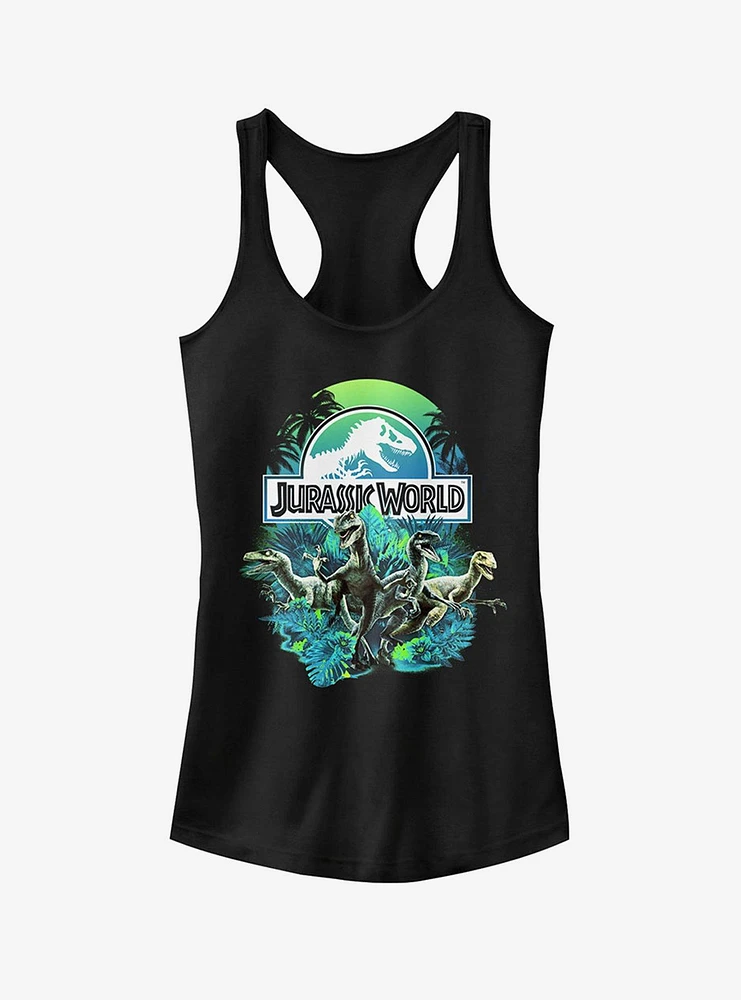 Dinosaur Nature Scene Girls Tank