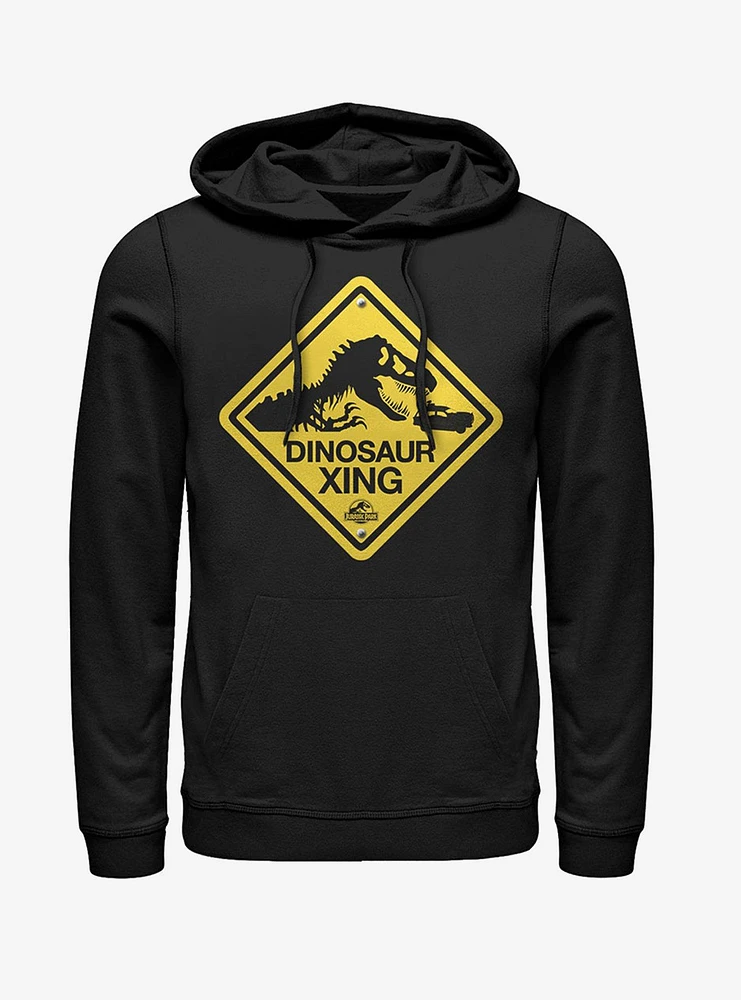 Dinosaur Crossing Sign Hoodie