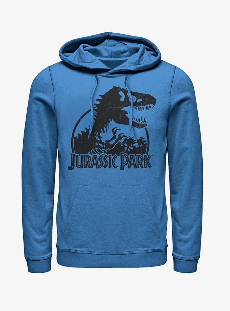 Dino Skeleton Silhouette Logo Hoodie