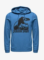 Dino Skeleton Silhouette Logo Hoodie