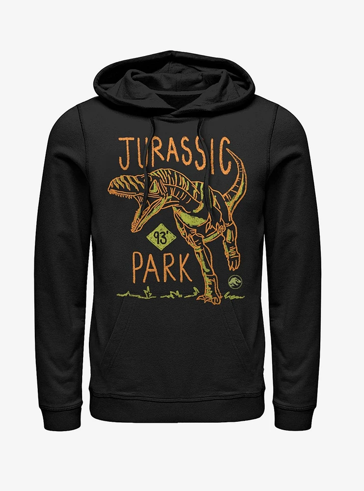 T. Rex Crayon Print Hoodie