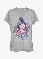 Disney Mulan Floral Portrait Girls T-Shirt