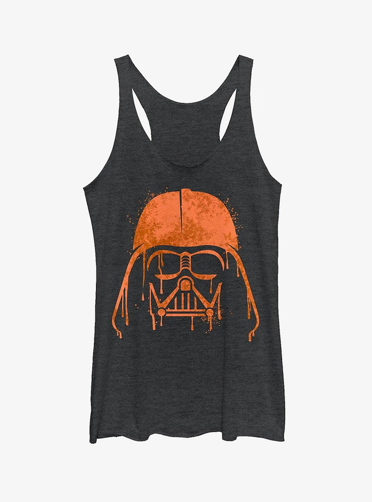 Halloween Vader Helmet Spray-Paint Girls Tank