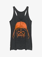 Halloween Vader Helmet Spray-Paint Girls Tank