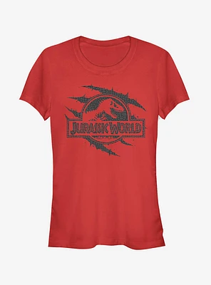 Jurassic World Fallen Kingdom Logo Scales Slash Girls T-Shirt