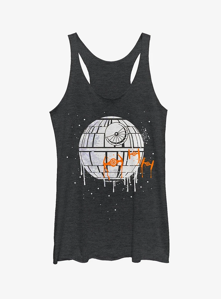 Halloween Death Star Drip Girls Tank