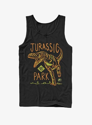 T. Rex Crayon Print Tank