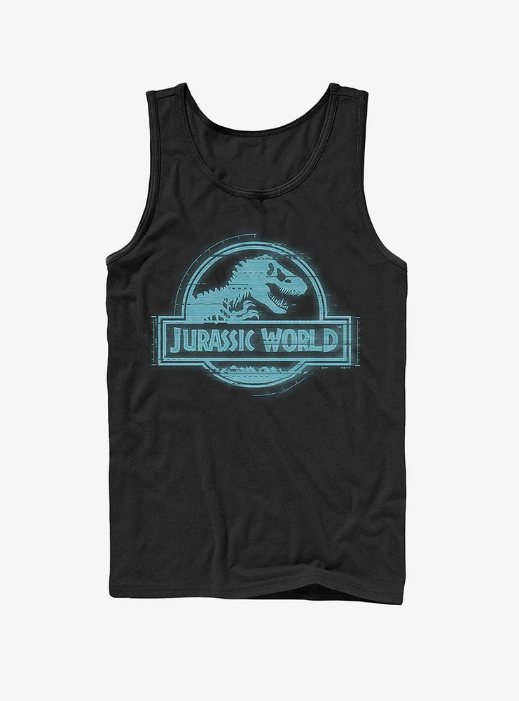 Jurassic World Fallen Kingdom Glitch Logo Tank