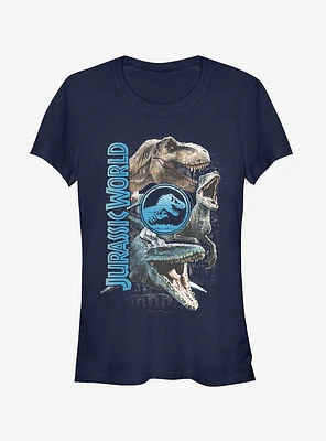 Jurassic World Fallen Kingdom Dinosaur Montage Girls T-Shirt