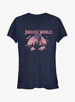 Retro T. Rex Silhouette Girls T-Shirt