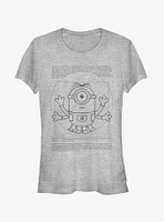 Minion da Vinci Man Girls T-Shirt