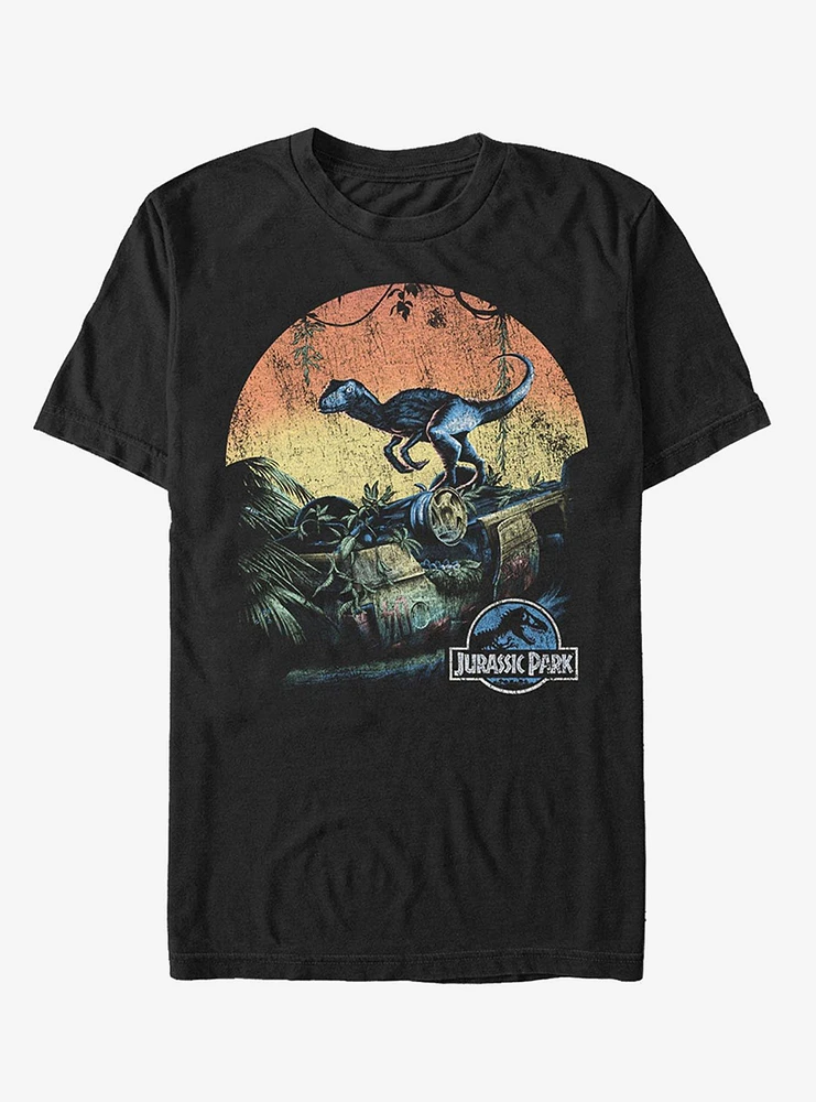 Retro Raptor Sunset T-Shirt