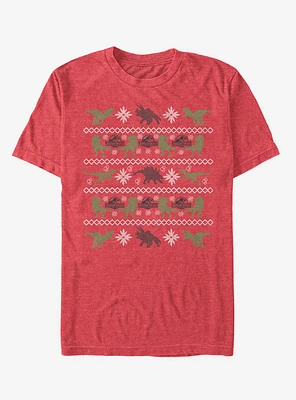Velociraptor Ugly Christmas Sweater T-Shirt