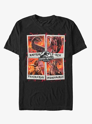 Jurassic World Fallen Kingdom Fire Polaroid T-Shirt