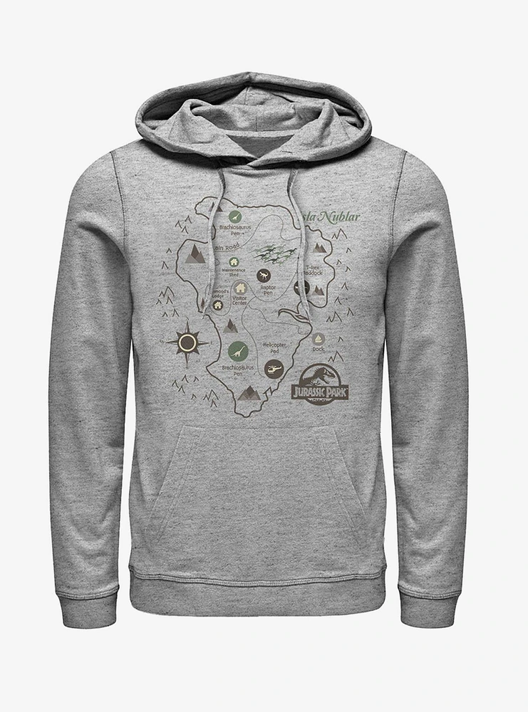 Isla Nublar Map Hoodie