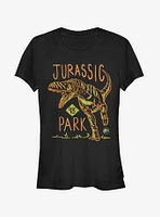 T. Rex Crayon Print Girls T-Shirt