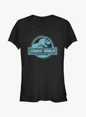 Jurassic World Fallen Kingdom Glitch Logo Girls T-Shirt