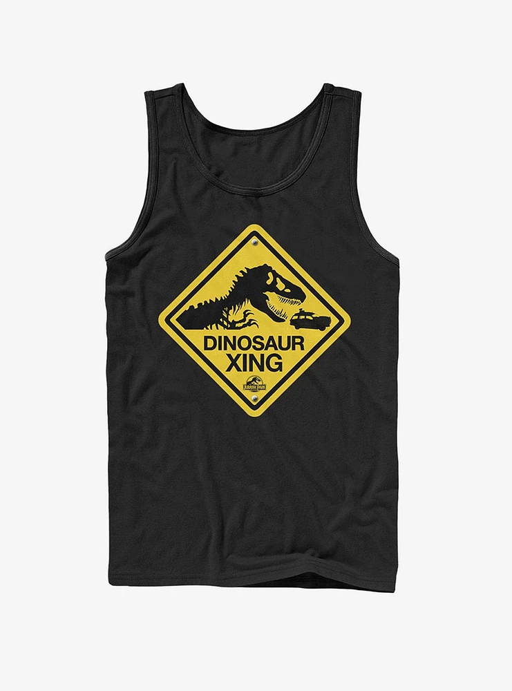 Dinosaur Crossing Sign Tank