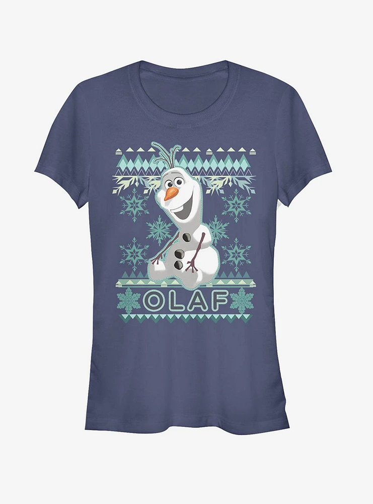 Disney Ugly Christmas Sweater Olaf Girls T-Shirt