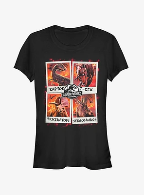 Jurassic World Fallen Kingdom Fire Polaroid Girls T-Shirt