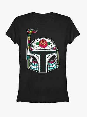Rose Sugar Skull Boba Fett Girls T-Shirt