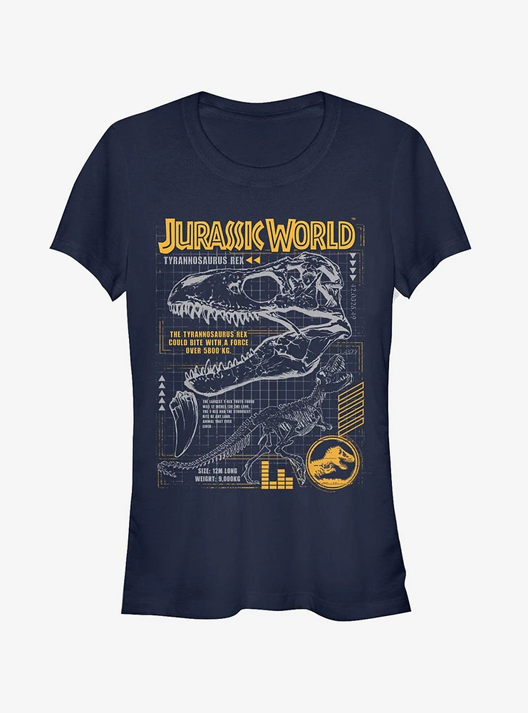 Jurassic World Fallen Kingdom T.Rex Scary Facts Girls T-Shirt