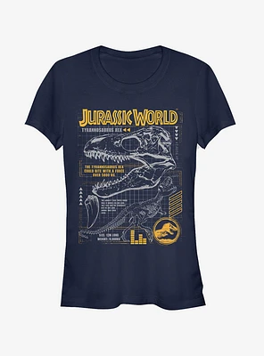 Jurassic World Fallen Kingdom T.Rex Scary Facts Girls T-Shirt