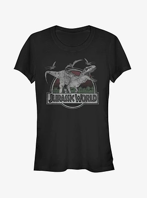 T. Rex and Pterodactyls Girls T-Shirt