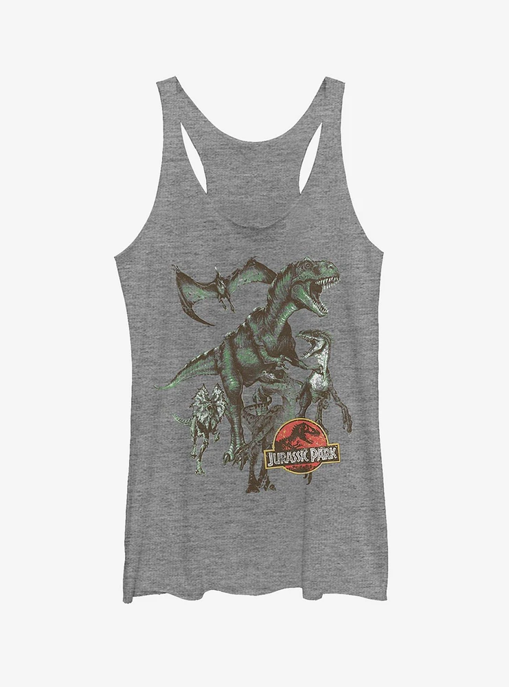 Vintage Dinosaur Stampede Girls Tank