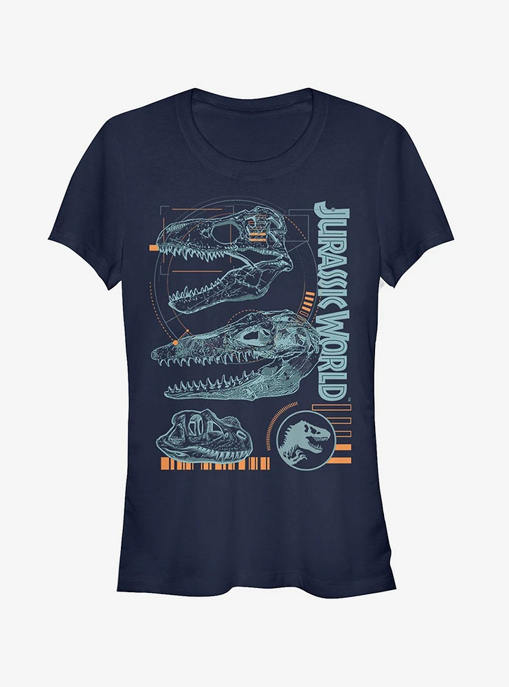 Jurassic World Fallen Kingdom Fossil Skulls Girls T-Shirt