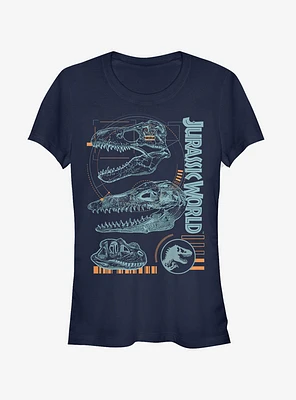 Jurassic World Fallen Kingdom Fossil Skulls Girls T-Shirt