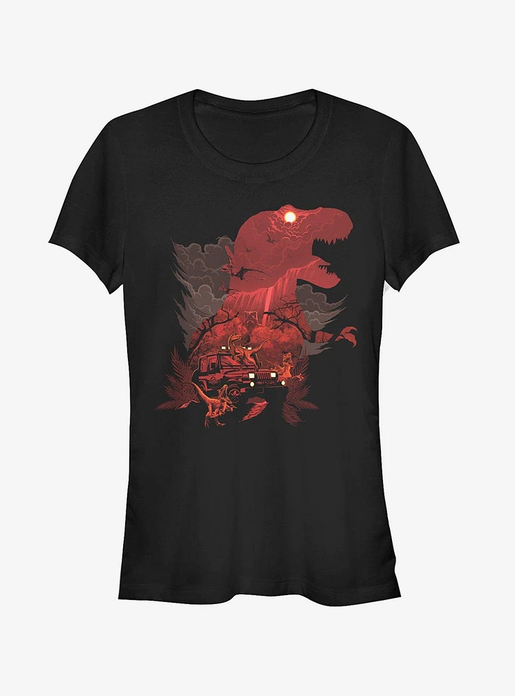 T. Rex Silhouette Girls T-Shirt