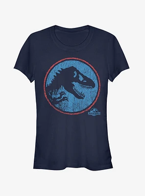 Retro T. Rex Circle Girls T-Shirt