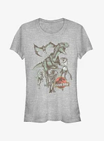 Vintage Dinosaur Stampede Girls T-Shirt