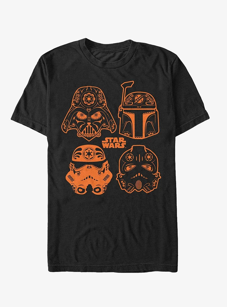 Star Wars Halloween Sugar Villains Helmets T-Shirt