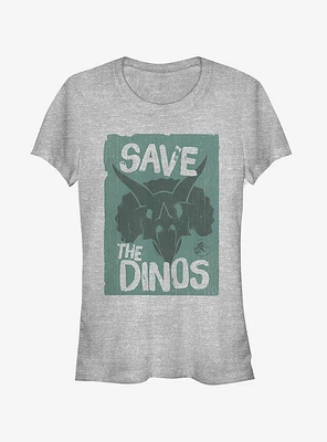 Jurassic World Fallen Kingdom Save the Dinos Cartoon Girls T-Shirt