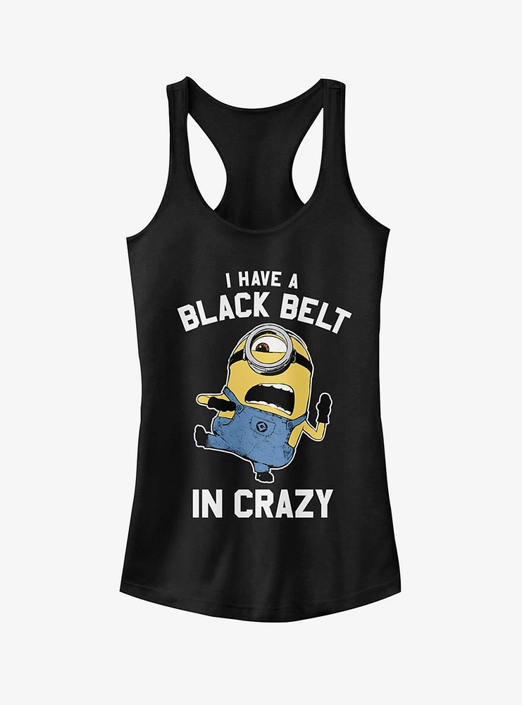 Minion Black Belt Crazy Girls Tank