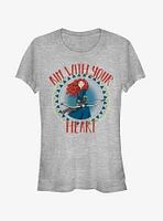 Disney Pixar Brave Merida Aim With Heart Girls T-Shirt