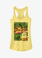 Minion Flamingo Vacation Girls Tank