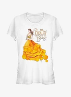 Disney Beauty And The Beast Rose Petal Dress Girls T-Shirt