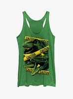 Jurassic World Fallen Kingdom Caution Tape Girls Tank