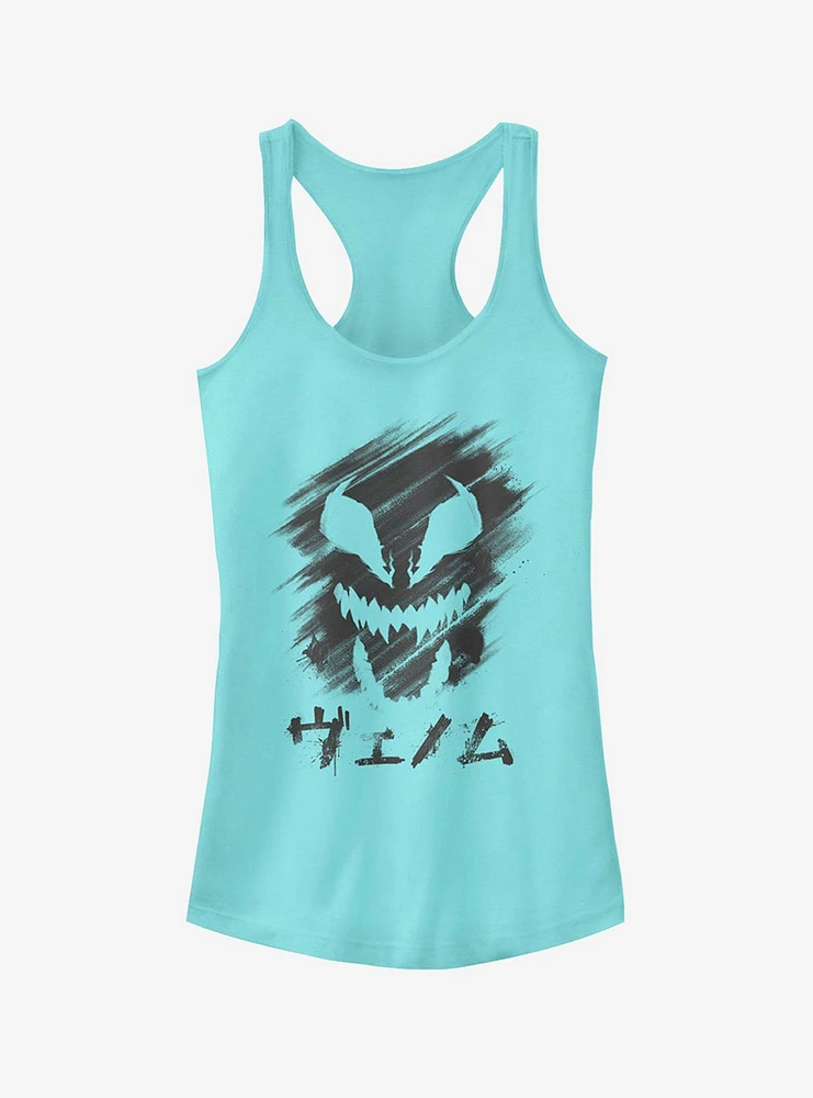 Marvel Venom Japanese Text Character Smudge Girls Tank