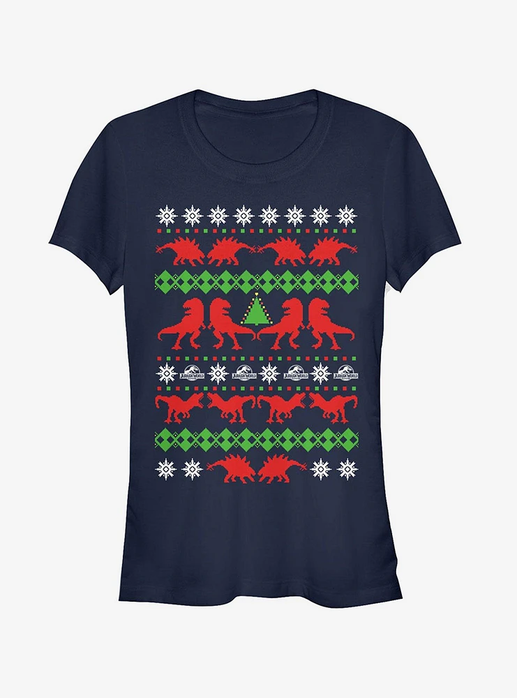 T. Rex Ugly Christmas Sweater Girls T-Shirt