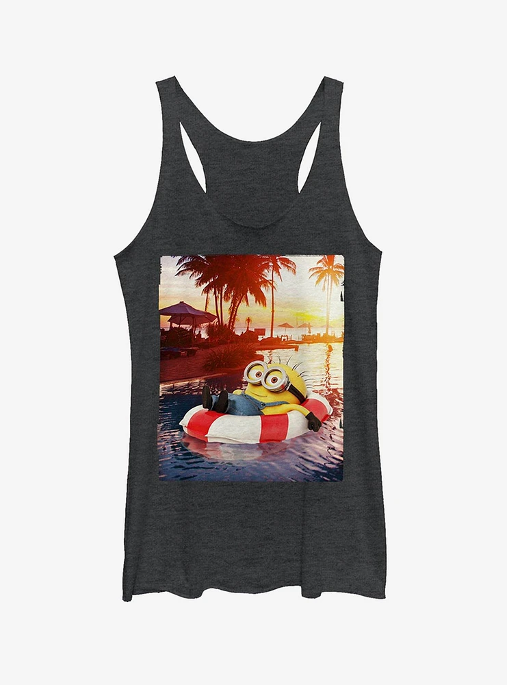 Minion Tropical Vacation Girls Tank