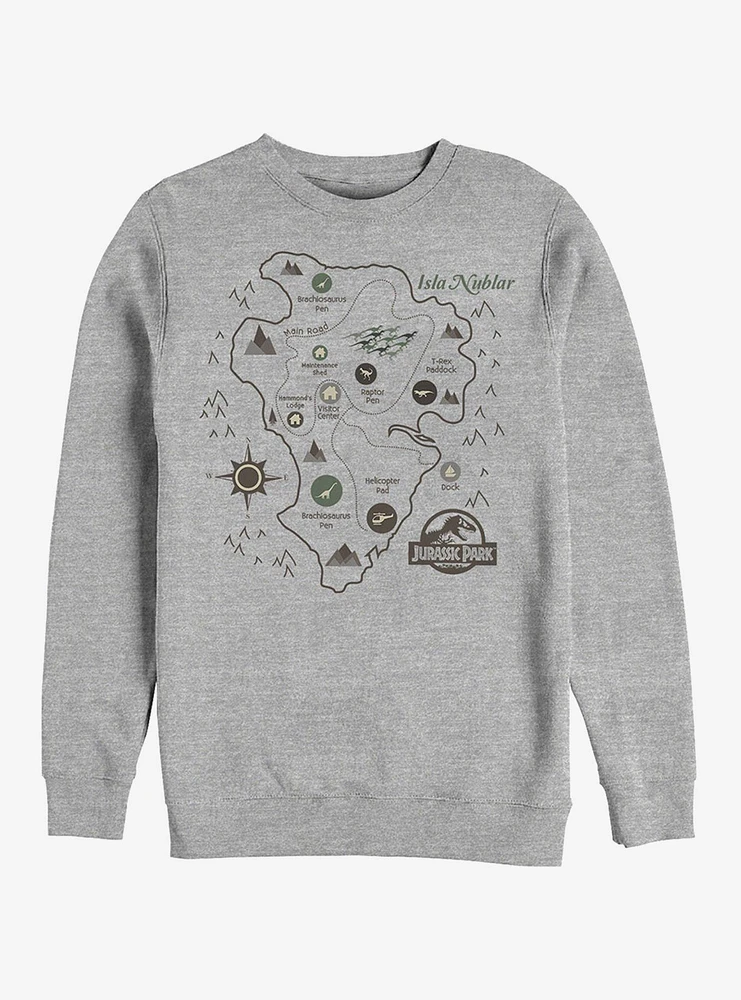 Isla Nublar Map Sweatshirt