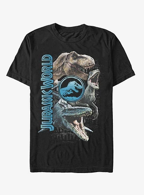 Jurassic World Fallen Kingdom Dinosaur Montage T-Shirt